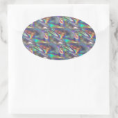 Sticker Ovale argent holographique (Sac)