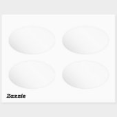 Sticker Ovale Argentée (Feuille)