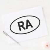 Sticker Ovale Argentine "RA" (Enveloppe)