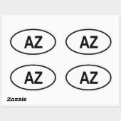 Sticker Ovale Arizona "AZ" (Feuille)