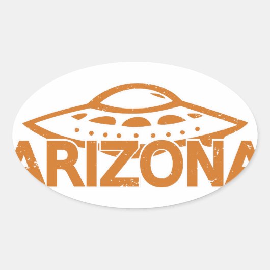 Sticker Ovale Arizona UFO (Devant)