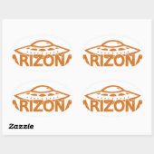 Sticker Ovale Arizona UFO (Feuille)