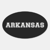 Sticker Ovale Arkansas (Devant)