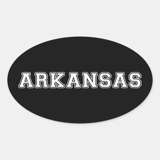 Sticker Ovale Arkansas (Devant)