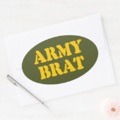 STICKER OVALE ARMÉE BRAT (Enveloppe)
