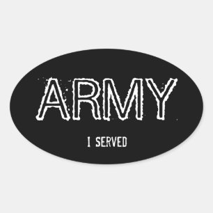 Sticker Ovale Armée "J'ai servi"
