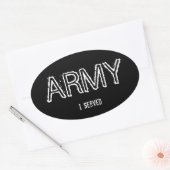 Sticker Ovale Armée "J'ai servi" (Enveloppe)