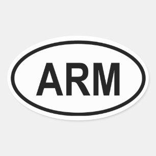 Sticker Ovale Arménie "ARM"