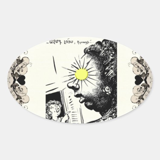 Sticker Ovale Arménien Dit (Devant)