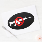 Sticker Ovale Armes d'assaut d'interdiction (Enveloppe)