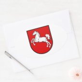 Sticker Ovale Armoiries de Basse-Saxe (Allemagne) (Enveloppe)