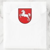 Sticker Ovale Armoiries de Basse-Saxe (Allemagne) (Sac)