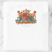 Sticker Ovale Armoiries de Cagliari, Sardaigne (Sac)