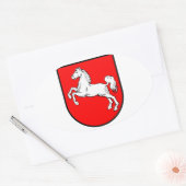 Sticker Ovale Armoiries de la Basse-Saxe (Enveloppe)