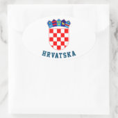 Sticker Ovale Armoiries de la Croatie (Sac)