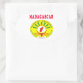 Sticker Ovale Armoiries De Madagascar (Sac)
