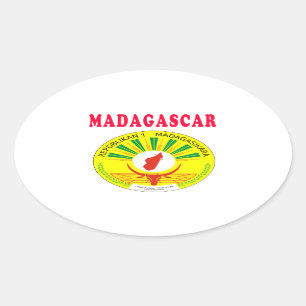 Sticker Ovale Armoiries De Madagascar