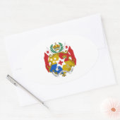 Sticker Ovale Armoiries des Tonga (Enveloppe)