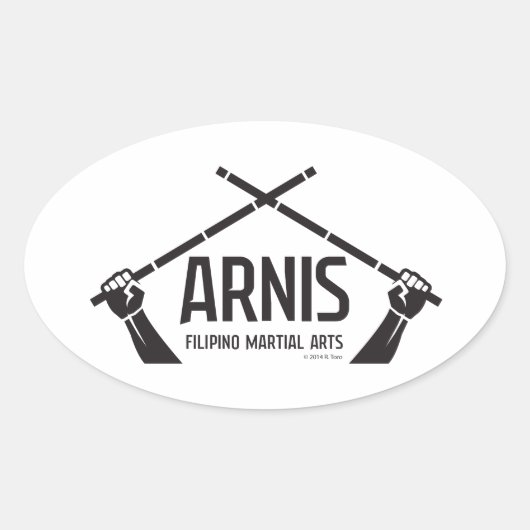 Sticker Ovale Arnis astig (Devant)