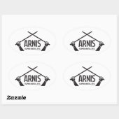 Sticker Ovale Arnis astig (Feuille)