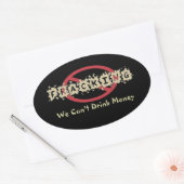 Sticker Ovale Arrêter le fractionnement (Enveloppe)