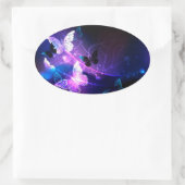 Sticker Ovale Arrière - plan avec papillons de nuit (Sac)