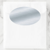 Sticker Ovale Arrière - plan d'apparence argenté brossé (Sac)