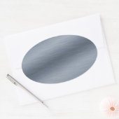 Sticker Ovale Arrière - plan en acier brossé (Enveloppe)