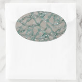 Sticker Ovale Arrière - plan en verre brisé (Faux) (Sac)