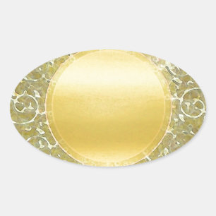 Sticker Ovale Arrière - plan Golden Sun