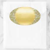 Sticker Ovale Arrière - plan Golden Sun (Sac)