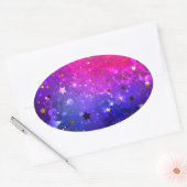 Sticker Ovale Arrière - plan rose brillant (Enveloppe)