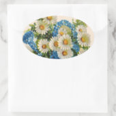 Sticker Ovale Arrosage à fleurs bleues (Sac)