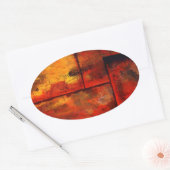 Sticker Ovale Art Abstrait (Enveloppe)