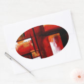 Sticker Ovale Art Abstrait (Enveloppe)