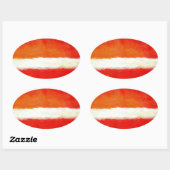 Sticker Ovale Art Abstrait moderne - Style Rothko (Feuille)