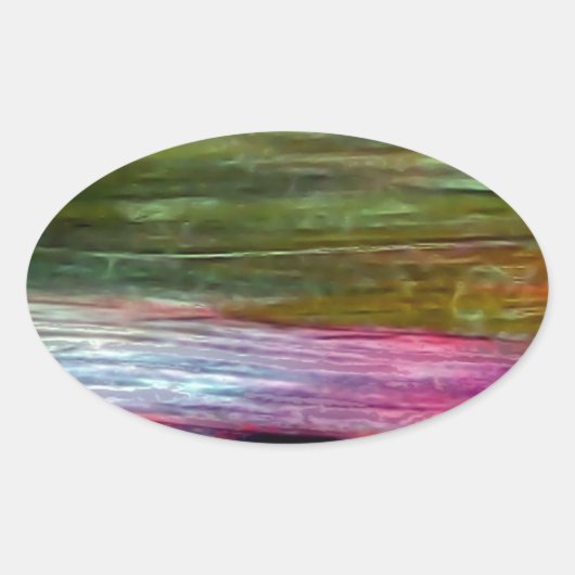 Sticker Ovale Art accidentel (Devant)