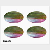 Sticker Ovale Art accidentel (Feuille)