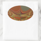 Sticker Ovale Art contemporain africain Terre (Sac)