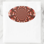 Sticker Ovale Art de langue kaléidoscope Impression/graphique (Sac)