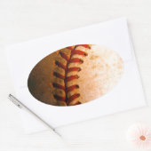 Sticker Ovale Art du baseball (Enveloppe)