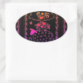 STICKER OVALE ART FOLAIRE ANIMAUX DE FERME MOUSSE, PIG, ROOSTER (Sac)