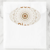 Sticker Ovale Art Motif Africain Traditionnel Imprimer (Sac)