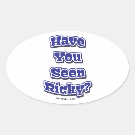 Sticker Ovale As-Tu Vu Ricky ? (Devant)