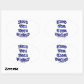 Sticker Ovale As-Tu Vu Ricky ? (Feuille)