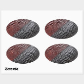 Sticker Ovale Aspect de la peau du serpent (Feuille)