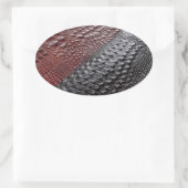 Sticker Ovale Aspect de la peau du serpent (Sac)