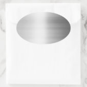 Sticker Ovale Aspect métallique en acier inoxydable (Sac)