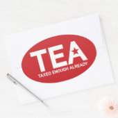 Sticker Ovale Assez taxé ovale (Enveloppe)