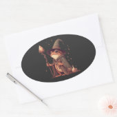 Sticker Ovale Assistant Grenouille magique (Enveloppe)